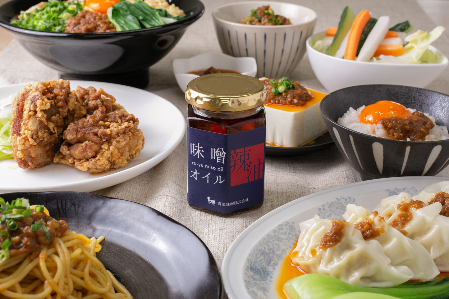 Miso oil and chili oil